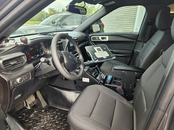 interior of police vehicle