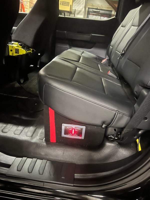 rear seat of police vehicle